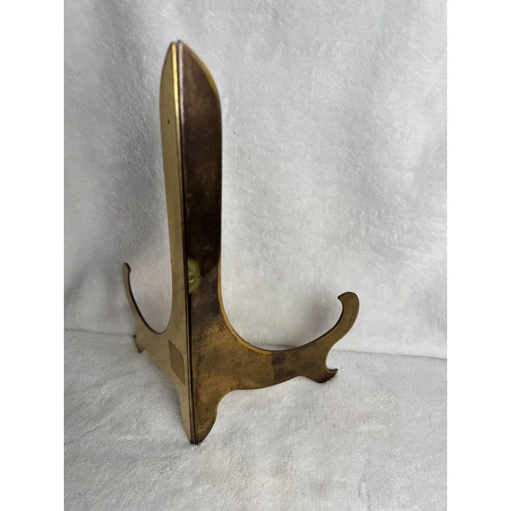 VINTAGE Unbranded Tabletop Easel Stand Unisex OS Gold GOOD